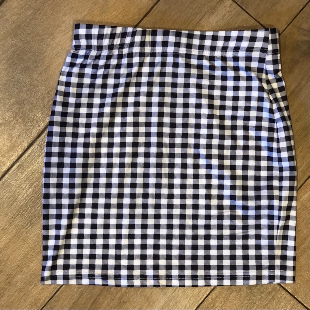 PLAID CHECKER SLIGHT STRETCH MINI SKIRT